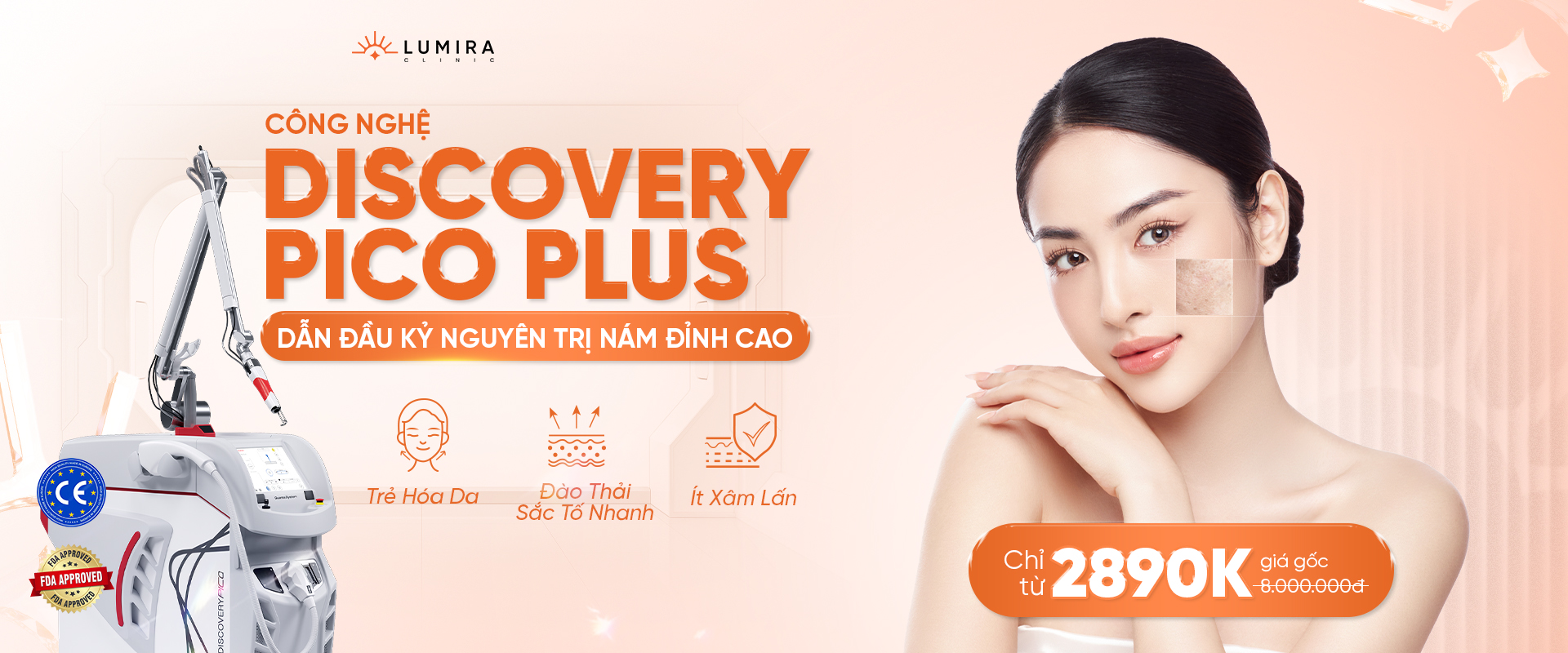 Công nghệ Discovery Pico Plus tại Lumira Clinic, dẫn đầu kỷ nguyên trị nám đỉnh cao