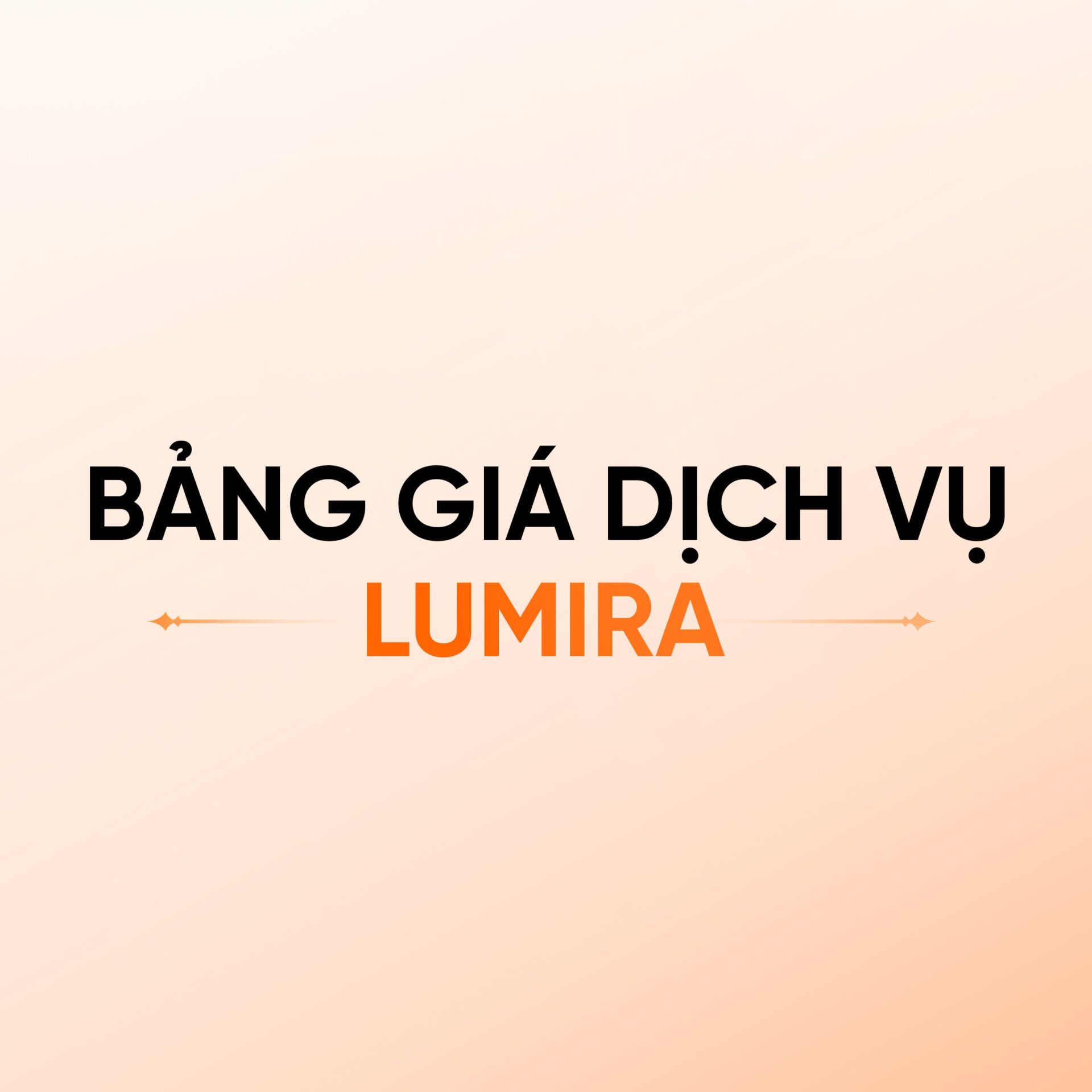 Bảng giá dịch vụ Lumira Clinic