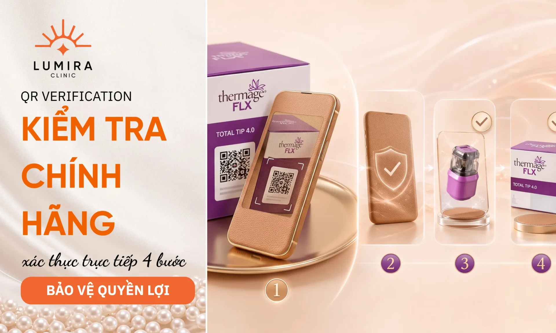 Cách Kiểm Tra Thermage FLX Chính Hãng Bằng Tem QR Code