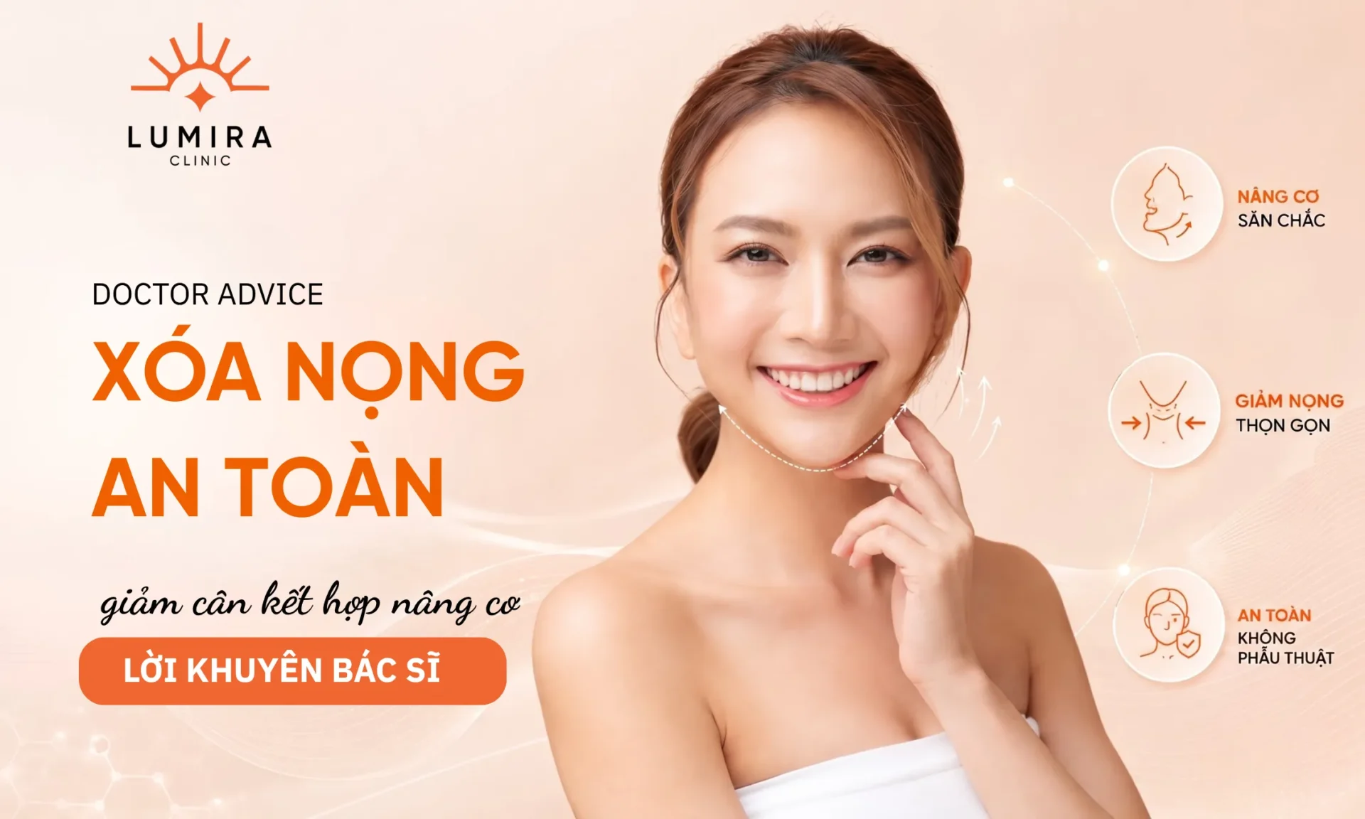 Nhóm 1: nọng cằm do mỡ dưới cằm