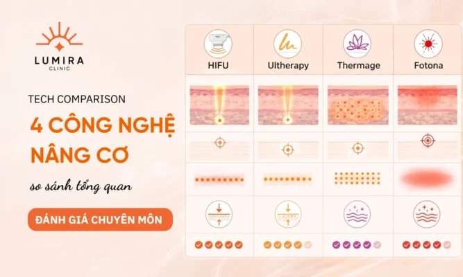 So Sánh 4 Công Nghệ Nâng Cơ Đỉnh Cao: HIFU, Ultherapy, Thermage FLX, Laser Fotona