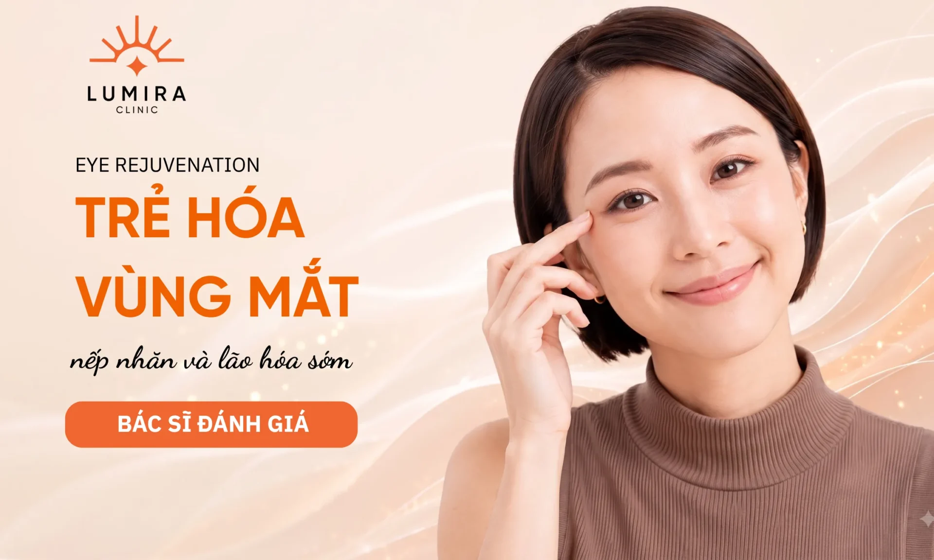Minh họa xóa nếp nhăn vùng mắt: nguyên nhân và các hướng cải thiện - Lumira Clinic