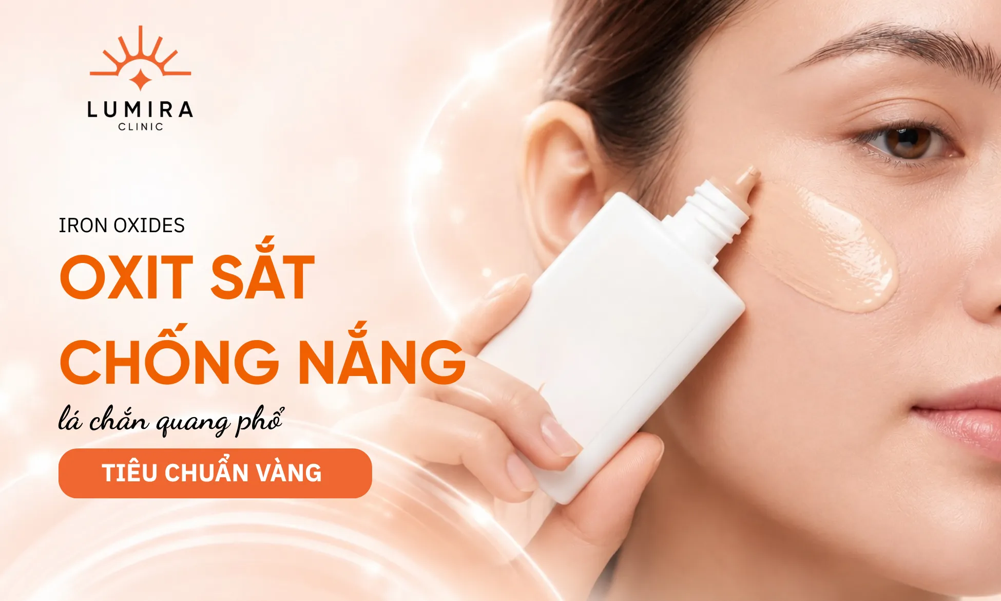 Đặc điểm kết cấu kem chống nắng mỏng nhẹ thấm nhanh không gây bít tắc chân lông cho da nám