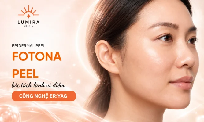 Kỹ thuật Fotona Peel tái tạo bề mặt da nám bóc tách lớp sừng êm dịu không bong tróc thô bạo