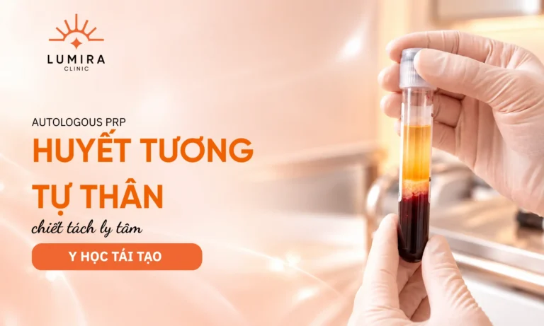 Quy trình ly tâm phân tách huyết tương giàu tiểu cầu PRP vô trùng chuẩn y khoa tại Lumira Clinic
