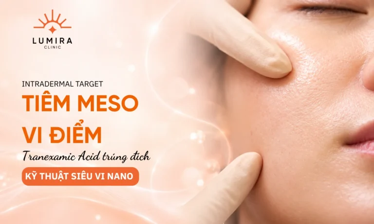 Liệu trình tiêm Meso vi điểm đưa hoạt chất ức chế sắc tố trực tiếp vào tầng trung bì nông