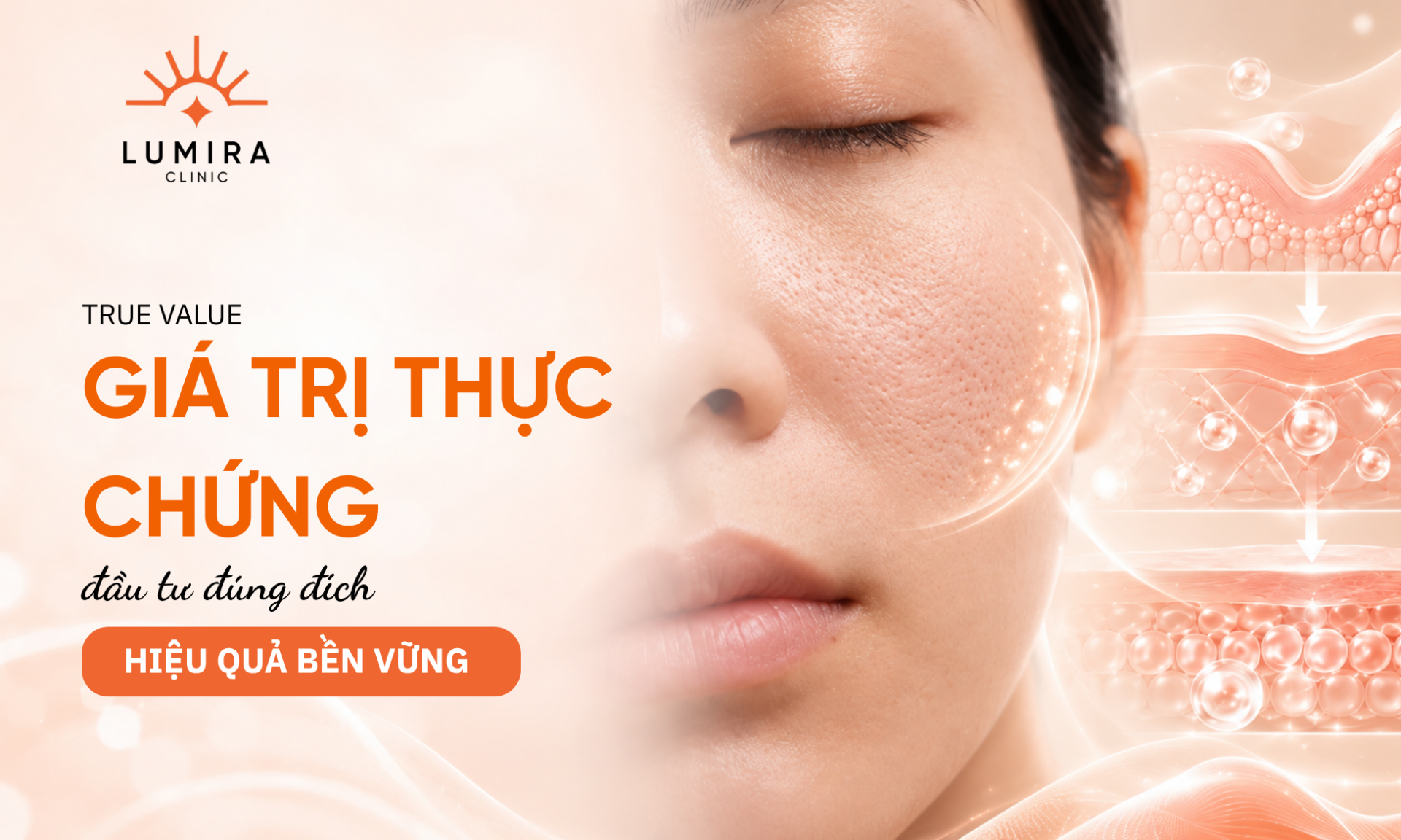 Gia tri dieu tri thuc chung huong toi su phuc hoi ben vung cua lan da - Lumira Clinic