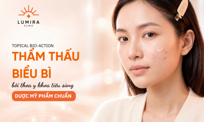 Da mun an li ti va mun san hong nhe dap ung voi hoat chat boi thoa y khoa - Lumira Clinic