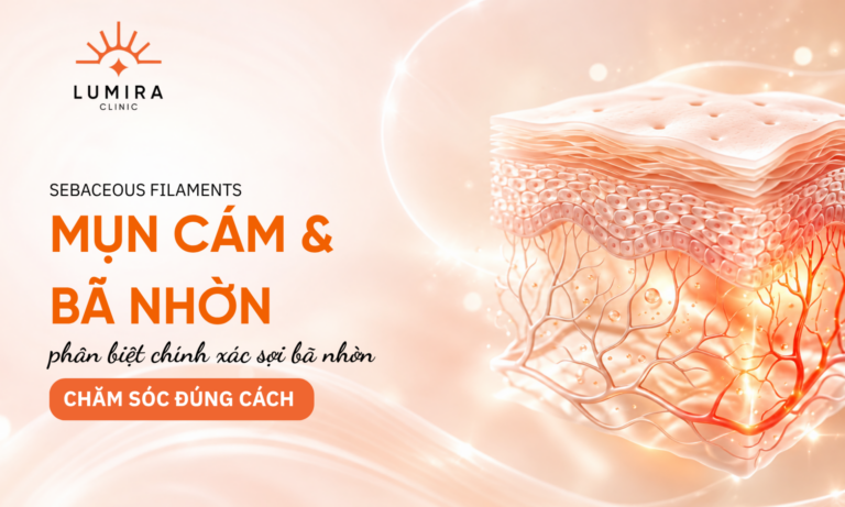Phan biet soi ba nhon sinh ly va mun cam tren mui va cam - Lumira Clinic