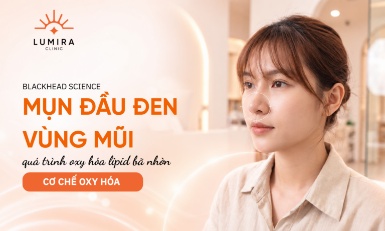 Hinh anh thuc te mun dau den la cac cham nho li ti tren dau mui - Lumira Clinic