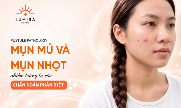 Phan biet not mun mu dau trang nho li ti va not mun sung do tren ma - Lumira Clinic