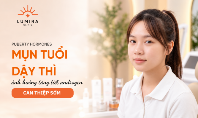 Hinh anh mun tuoi day thi tu nhien voi vai not mun an va mun san hong nhe - Lumira Clinic