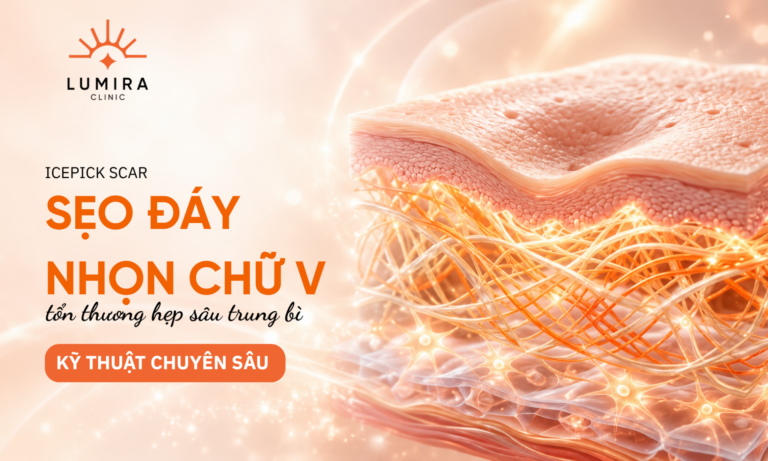 Nhan dien seo day nhon Icepick va phuong phap cham TCA Cross - Lumira Clinic
