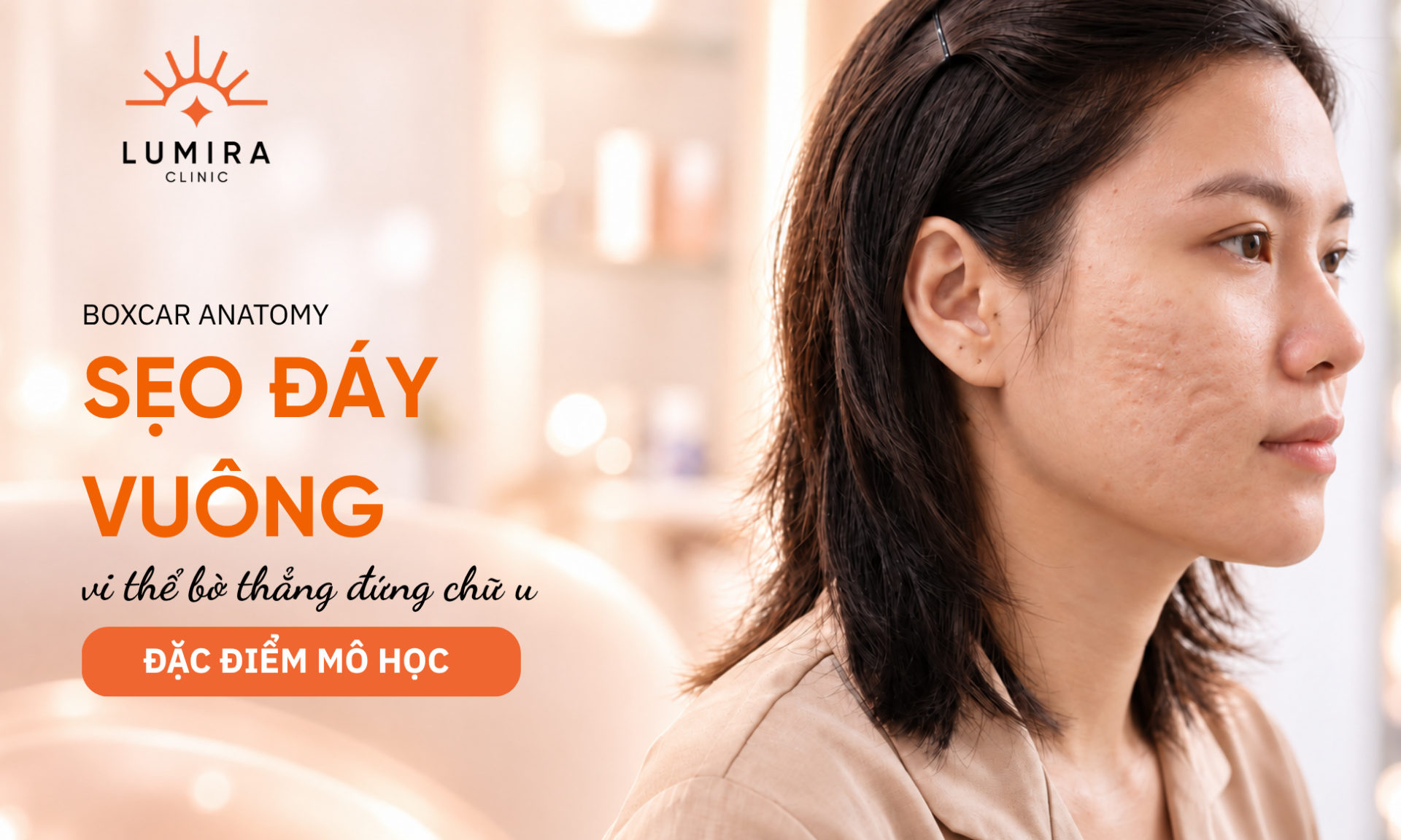 Can canh vai vet seo day vuong Boxcar nho nong tu nhien tren vung ma - Lumira Clinic